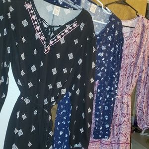 Terra and sky peasant dresses